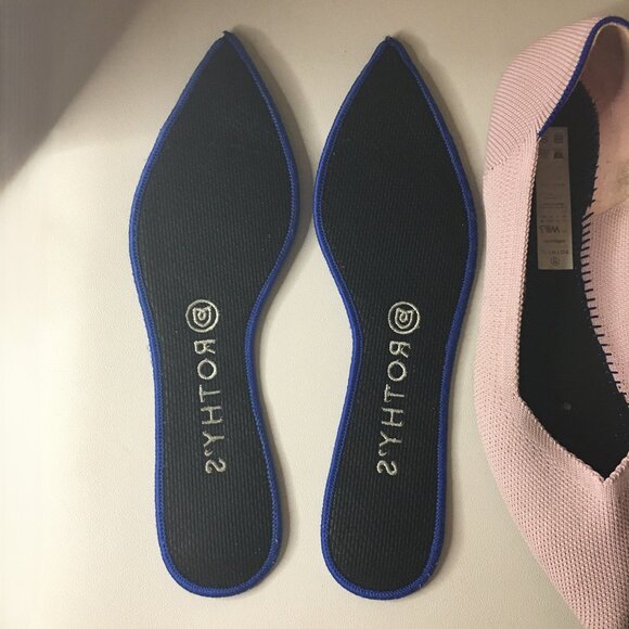 ROTHY'S "The Point II" Petal Pink Knit Fabric Slip On Ballet Flats - 8 1/2 - Picture 12 of 16